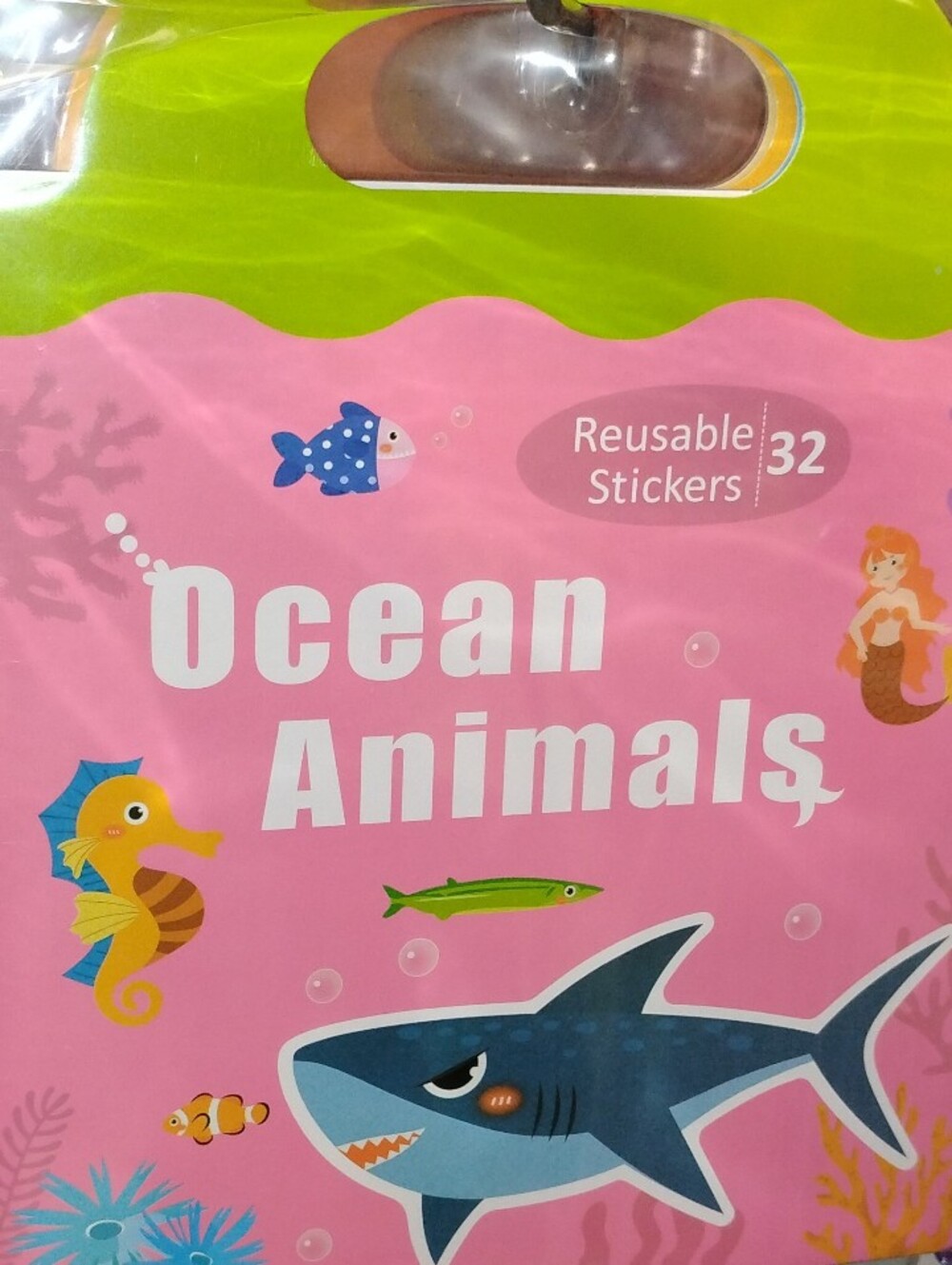 Ocean Animals Reusable Sticker Book - Pink